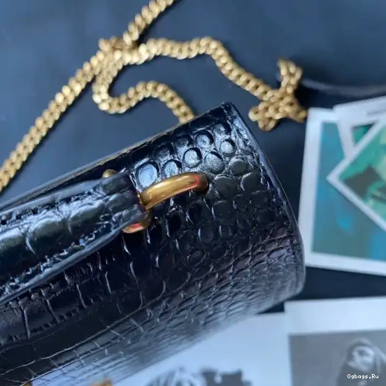 IN SUNSET CROCODILE-EMBOSSED SHINY LEATHER YSL 0417